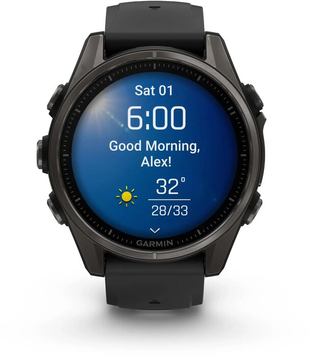 Garmin Fenix 8 43mm AMOLED Sapphire - Svart