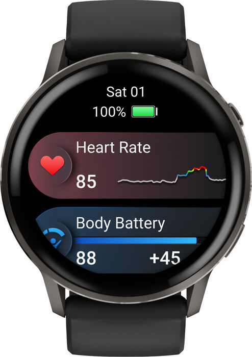 Garmin Venu 4 45mm snjallúr - Svart