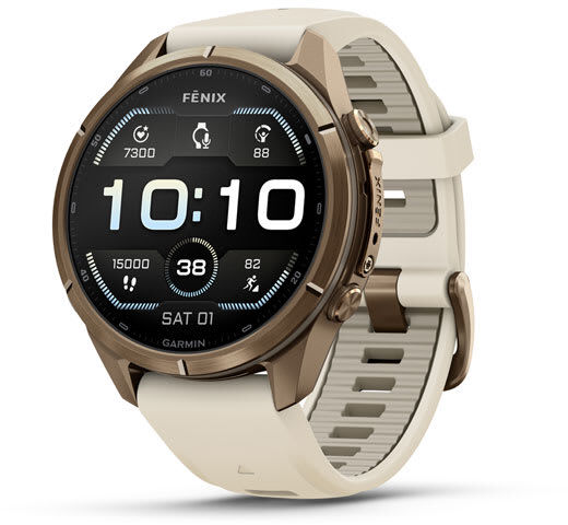 Garmin Fenix 9 Pro 43mm snjallúr - Gyllt/Kremhvítt