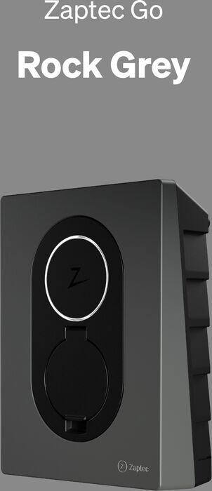 Zaptec Go hleðslustöð fyrir bíl - Grá