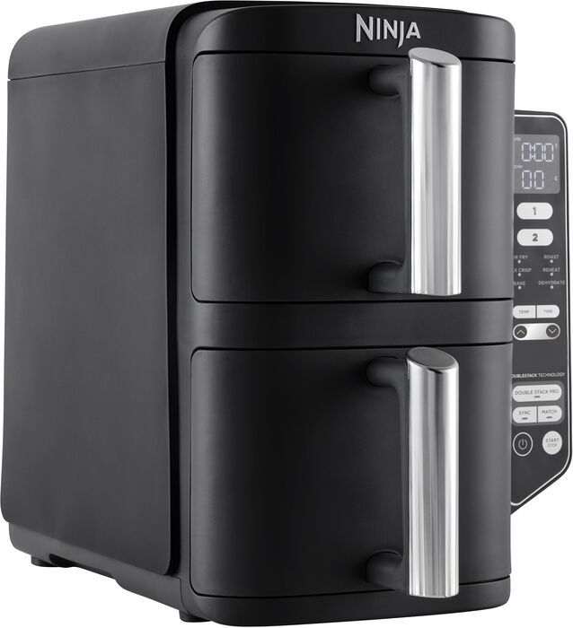 Ninja 7,6L tveggja hæða loftsteikingarpottur - Svartur
