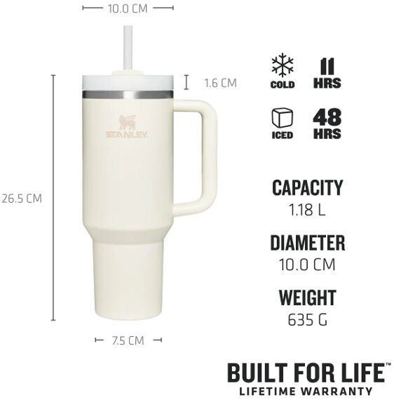 Stanley Quencher brúsi 1,18 L - Kremhvítur