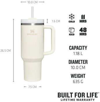 Stanley Quencher brúsi 1,18 L - Kremhvítur