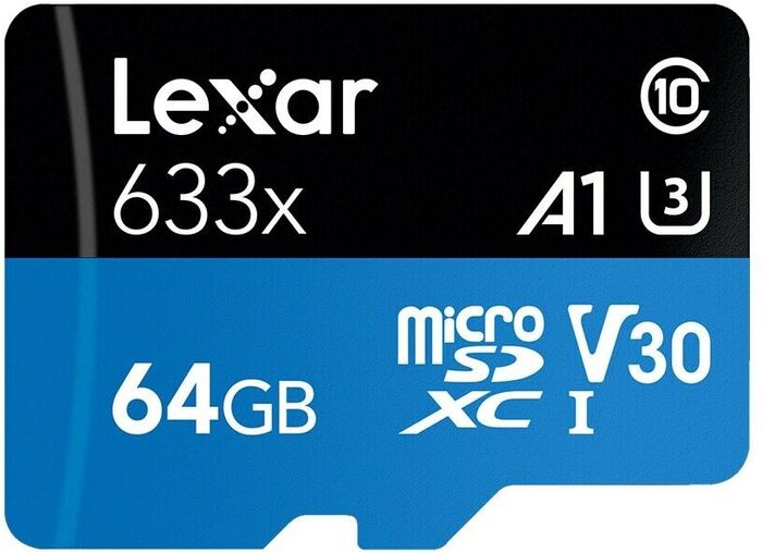 Lexar 64 GB 633x micro SDXC minniskort