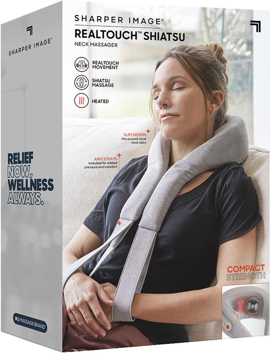Sharper Image RealTouch Shiatsu hálsnuddtæki - Grátt