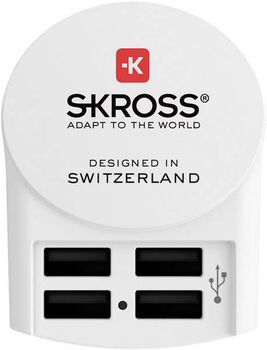 Skross ferðahleðslutæki - 4x USB tengi