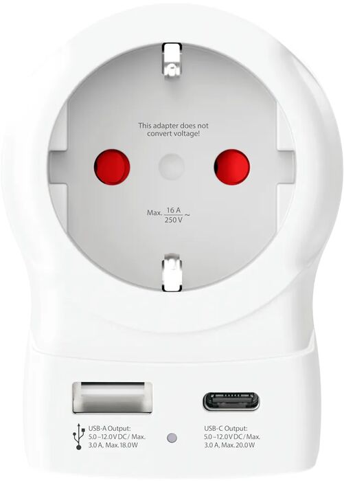 Skross EU í UK breytikló með USB-A og USB-C