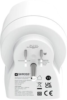 Skross EU í USA breytikló með USB-A og USB-C