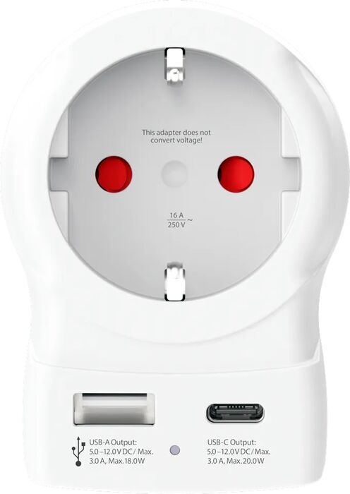 Skross EU í USA breytikló með USB-A og USB-C