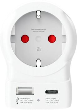 Skross EU í USA breytikló með USB-A og USB-C