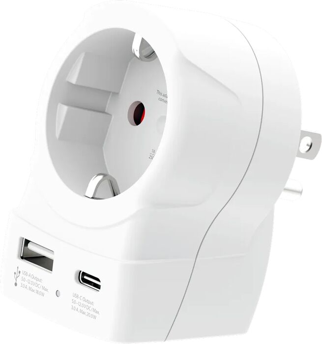 Skross EU í USA breytikló með USB-A og USB-C