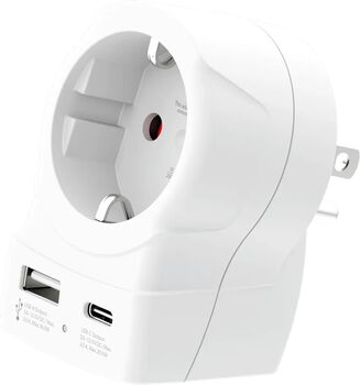 Skross EU í USA breytikló með USB-A og USB-C