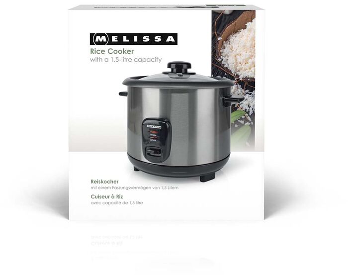 Melissa hrísgrjónapottur 1,5L 500W - Stál 