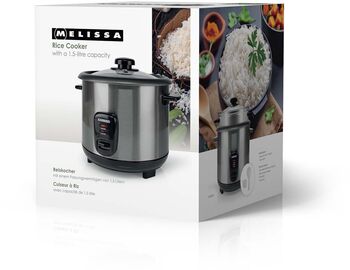 Melissa hrísgrjónapottur 1,5L 500W - Stál 