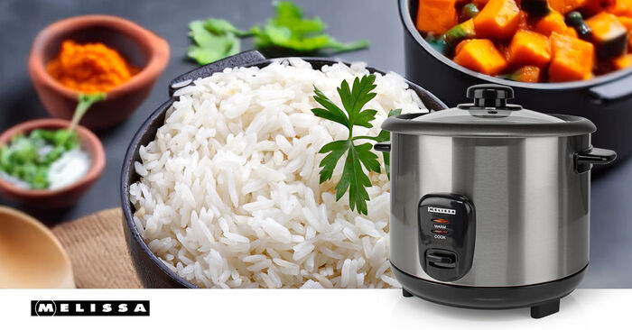 Melissa hrísgrjónapottur 1,5L 500W - Stál 