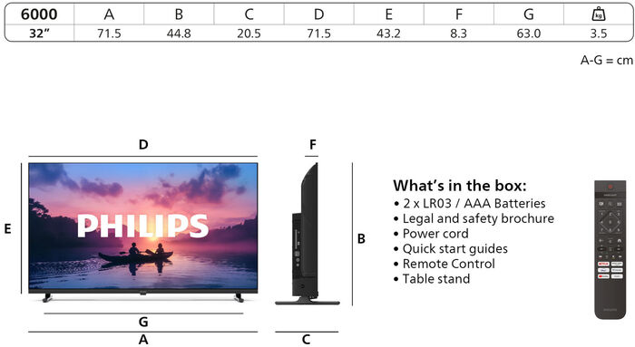 Philips 24" PHS6050 LED sjónvarp (2025)