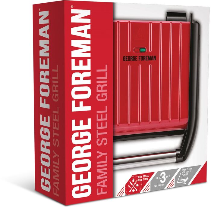 George Foreman heilsugrill 1650W - Rautt