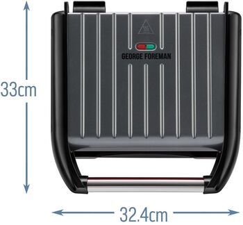 George Foreman heilsugrill 1650 W - Grátt