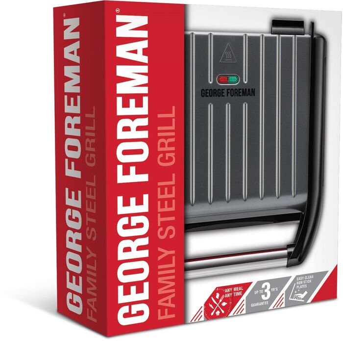 George Foreman heilsugrill 1650 W - Grátt