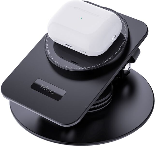 Haws 3 í 1 þráðlaus hleðslustandur 15W - Svartur