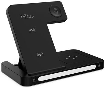 Hâws Þráðlaus Hleðsla 3-in-1 +Næturljós - Svart