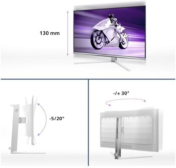 Philips 32" Evnia 8000 QD-OLED UHD tölvuskjár - Hvítur