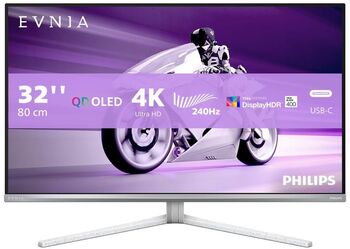 Philips 32" Evnia 8000 QD-OLED UHD tölvuskjár - Hvítur
