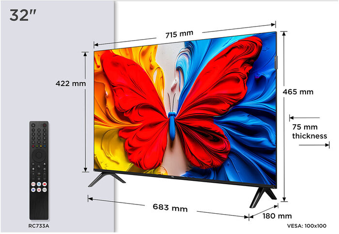 TCL 32" S5K sjónvarp (2025)