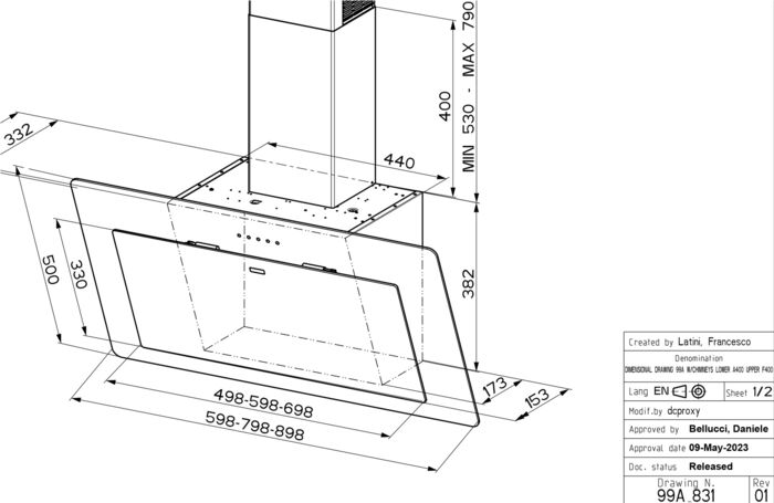 Epoq veggháfur 3300701094 - Svartur