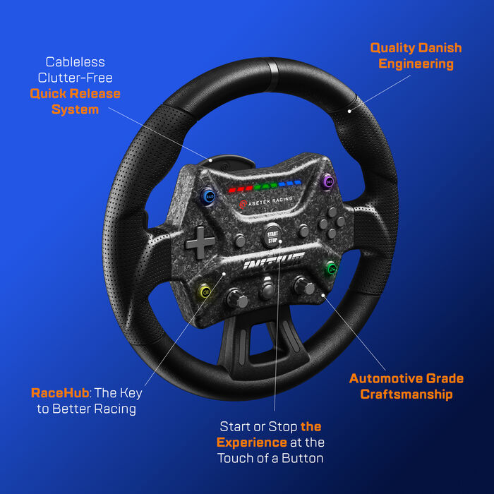Asetek Initium stýri - Svart