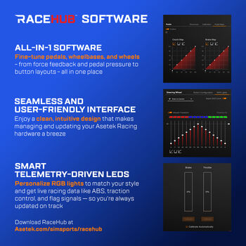 Asetek Initium stýri - Svart