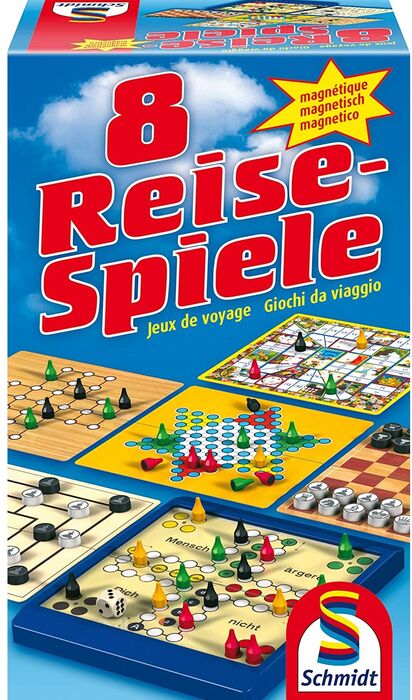 8 ferðaspil í pakka