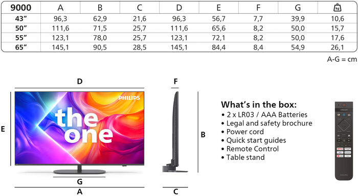 Philips 43" PUS9000 sjónvarp (2025)