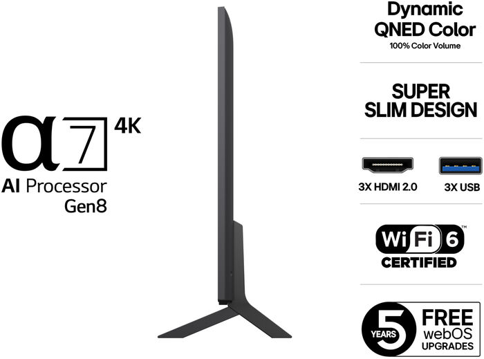 LG 43" QNED80 sjónvarp (2025)