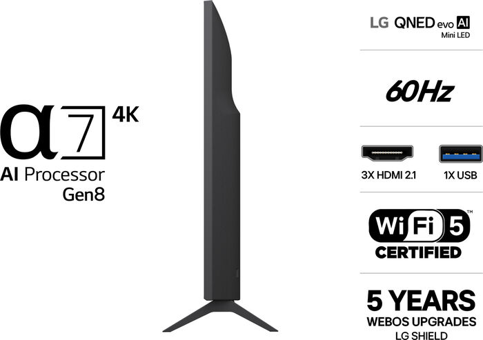 LG 43" QNED80 sjónvarp (2026)