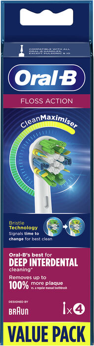 Oral-B Floss Action tannburstahausar - 4 í pakka