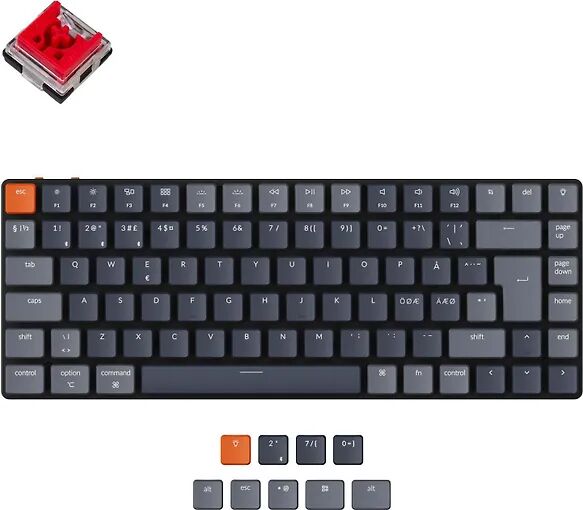 Keychron K3 RGB HS þráðlaust lyklaborð - Rauðir rofar 