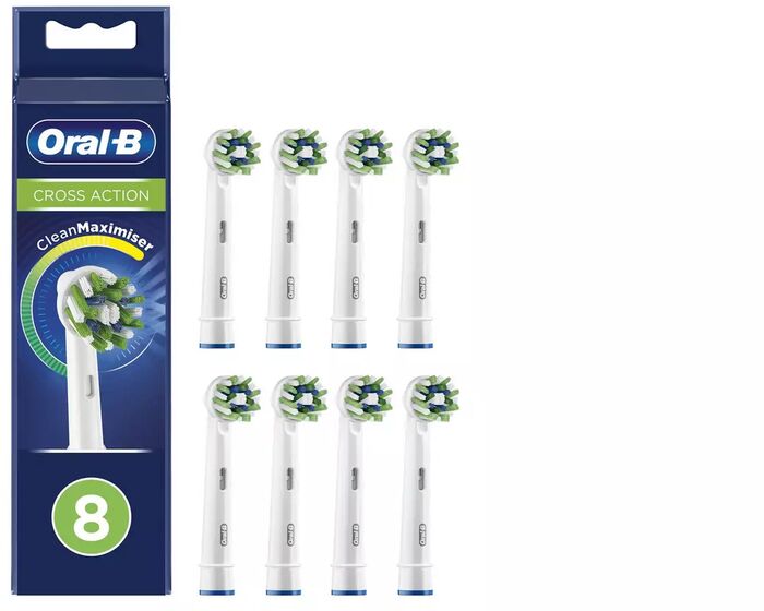 Oral-B Cross Action tannburstahausar - 8 í pakka