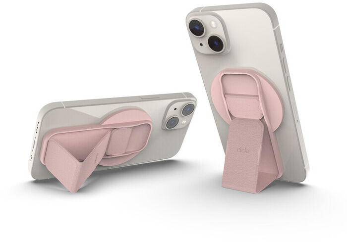 Clckr Compact Magsafe farsímagrip/standur - Bleikt