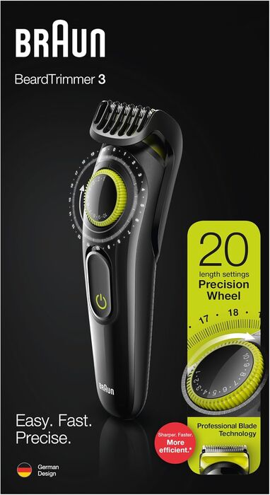Braun BeardTrimmer 3 skeggsnyrtir