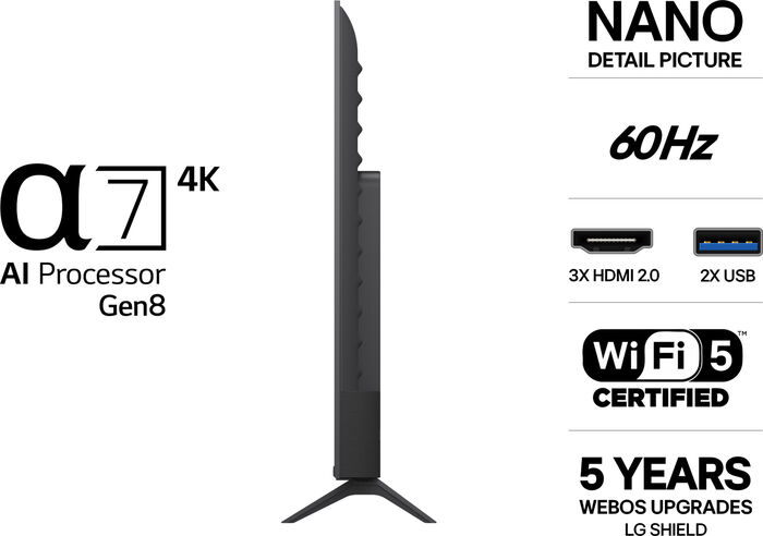 LG 55" NU850 snjallsjónvarp (2026)