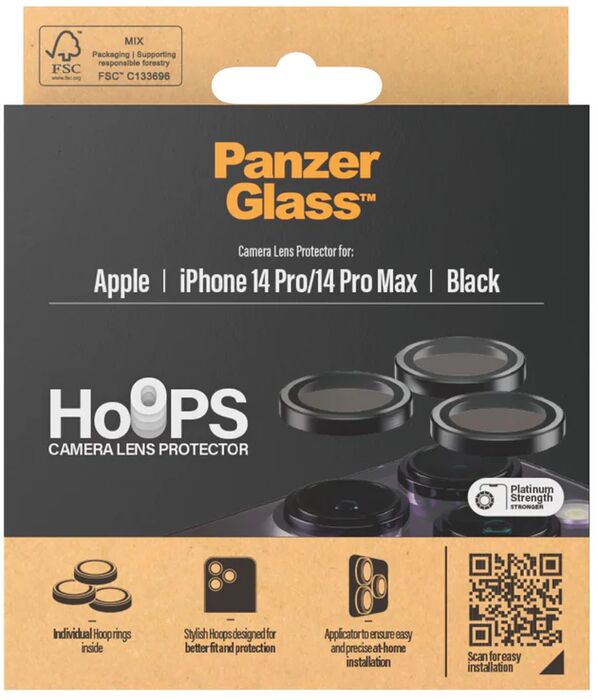 PanzerGlass Iphone 14 Pro / 14 Pro Max Svört linsuvörn