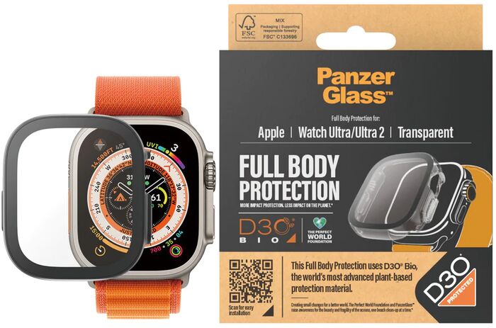 PanzerGlass hlíf fyrir Apple Ultra 49mm - Glært 