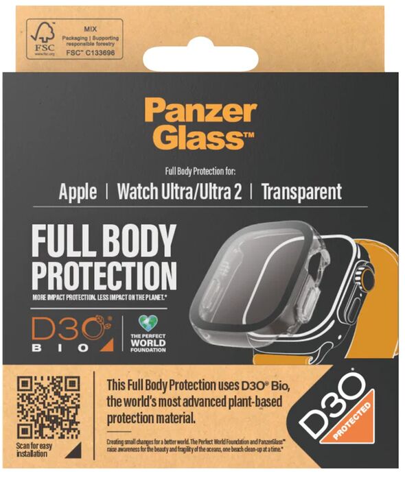 PanzerGlass hlíf fyrir Apple Ultra 49mm - Glært 