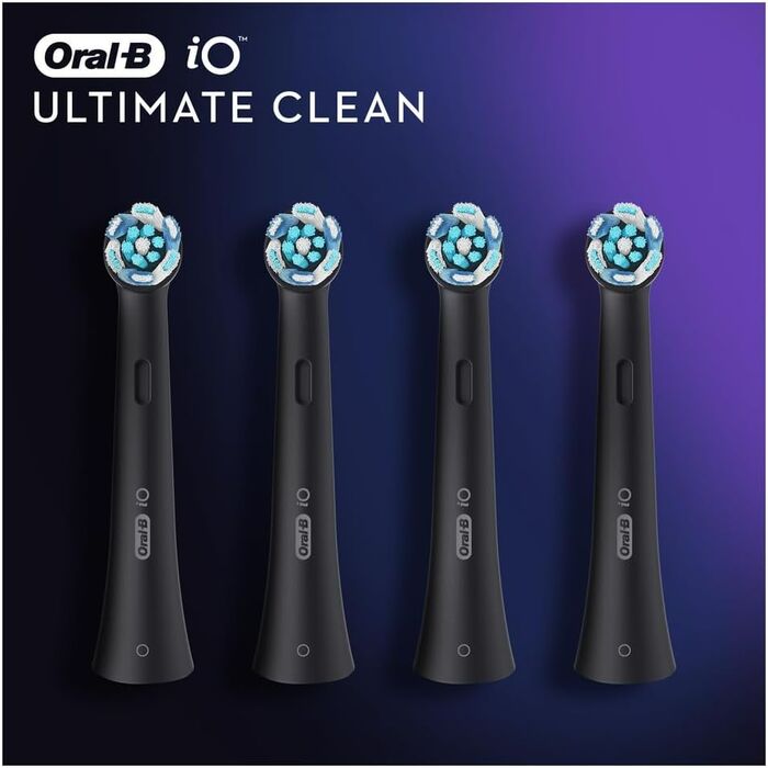 Oral-B iO Ultimate Clean tannburstahausar 4 stk - Svartir