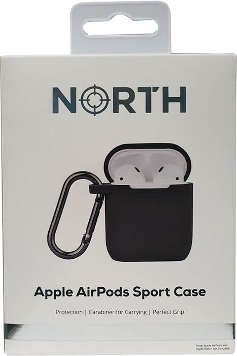 North Airpods hulstur með karabínu - Dökkgrátt