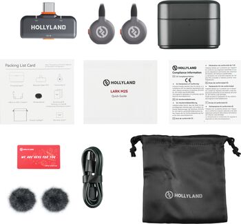 Hollyland Lark M2S Duo Lavalier USB-C hljóðnemasett