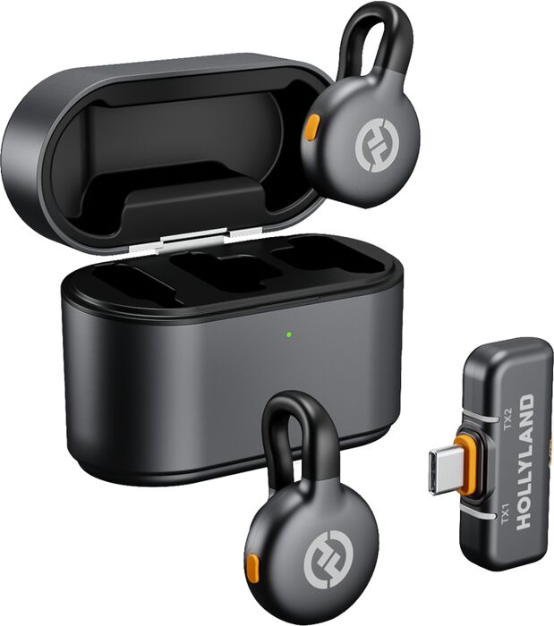 Hollyland Lark M2S Duo Lavalier USB-C hljóðnemasett