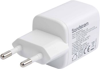 Sandstrøm 30W GaN USB-C PD hleðslutæki með USB-C snúru 