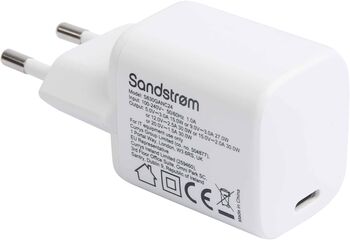 Sandstrøm 30W GaN USB-C PD hleðslutæki með USB-C snúru 